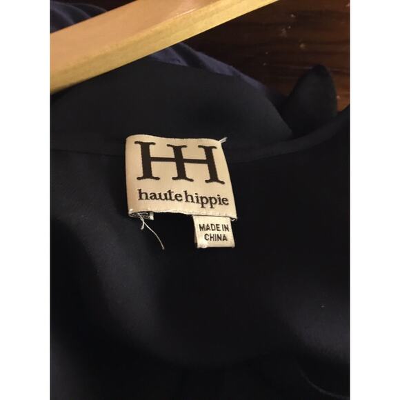 Haute Hippie black silk asymmetrical scoop neck Cami tank Top - Picture 2 of 5